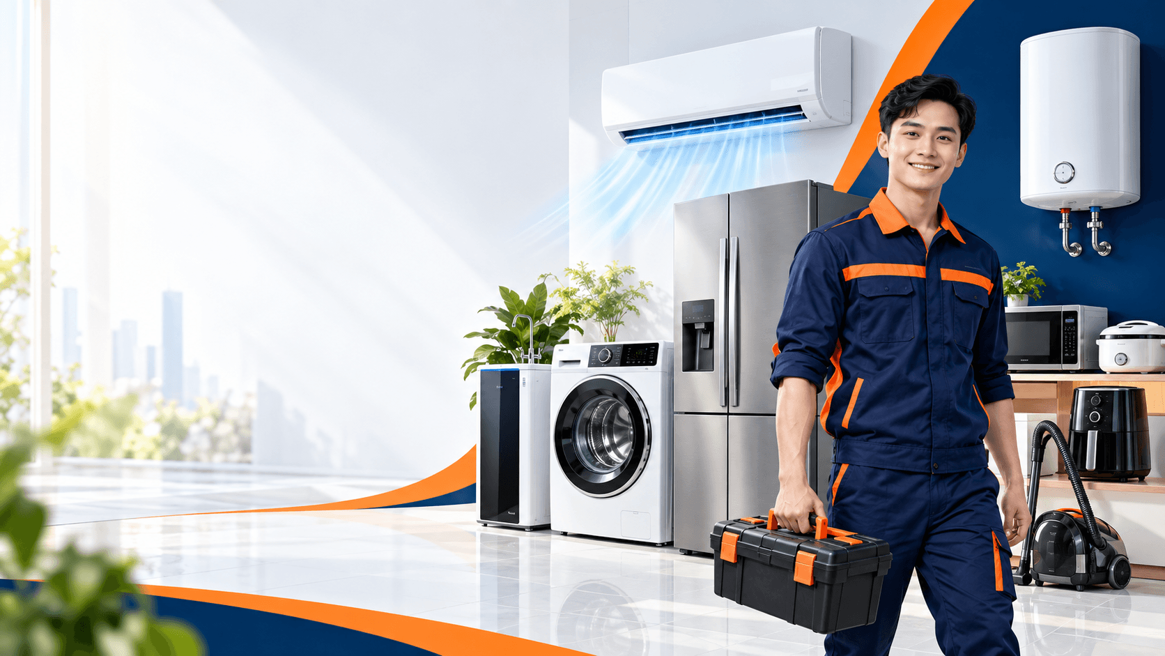 Minh họa dịch vụ sửa chữa thiết bị tại nhà